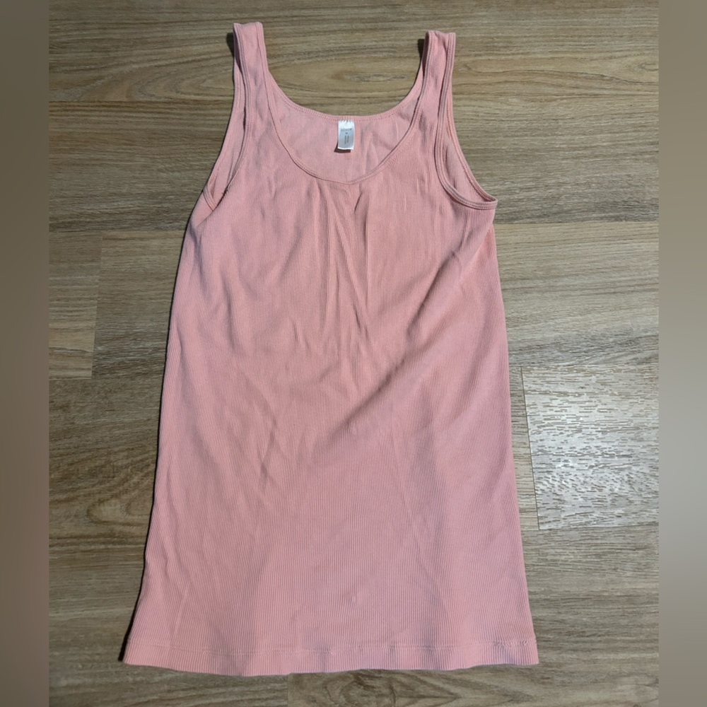 J. Crew Light Pink Ribbed Tank Top